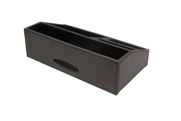 Armory Leatherette Stackable Caddy Desk Organizer - Back Angle Shot