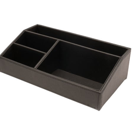 Armory Leatherette Stackable Caddy Desk Organizer - Featured Shot