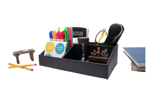 Armory Leatherette Stackable Caddy Desk Organizer - Promo 1 Shot