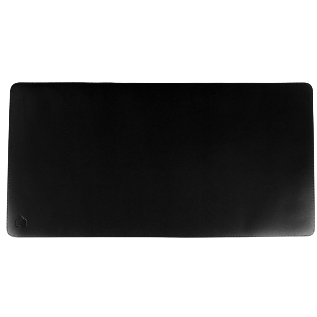 Courtyard Leatherette Desk Pad Mat Blotter Black Logo - Primary Shot