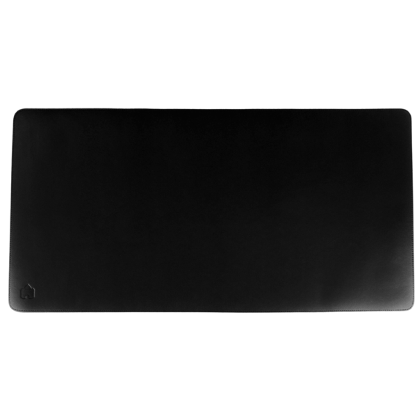 Courtyard Leatherette Desk Pad Mat Blotter Black Logo - Primary Shot
